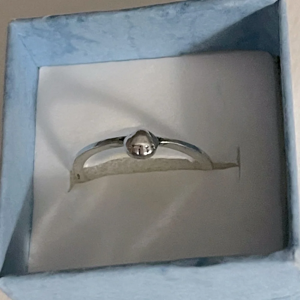New Sterling Silver Hershey Kiss Minimalist Bohemian Handmade Ring Size: 7